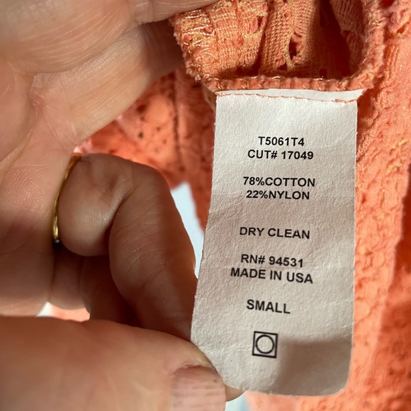 Anthropologie Testament Coral Dolman Sleeved Style Cotton Blend Floral E… - Picture 4 of 6